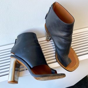 Old Celine Open Toe Bootie